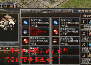 սʿ���ѡ��װ������Щװ���ܴ�����Щ������