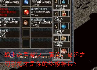 战士必看裁决、屠龙、命运之刃哪把才是你的终极神兵? 战士必看裁决、屠龙、命运之刃哪把才是你的终极神兵?