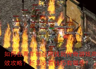 如何在青年创业网找到传奇游戏高效攻略?新手必看技巧有哪些? 如何在青年创业网找到传奇游戏高效攻略?新手必看技巧有哪些?