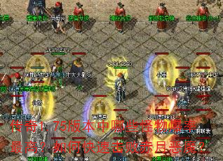 传奇1.75版本中哪些怪物爆率最高?如何快速击败赤月恶魔? 传奇1.75版本中哪些怪物爆率最高?如何快速击败赤月恶魔?